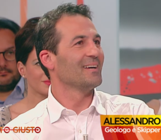Alessandro Di Benedetto sur le plateau TV de RAI3 à Rome